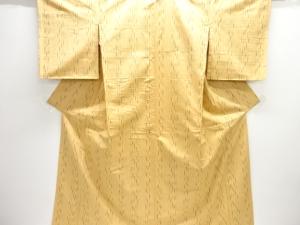 未使用品　絣縞織り出し手織り紬着物